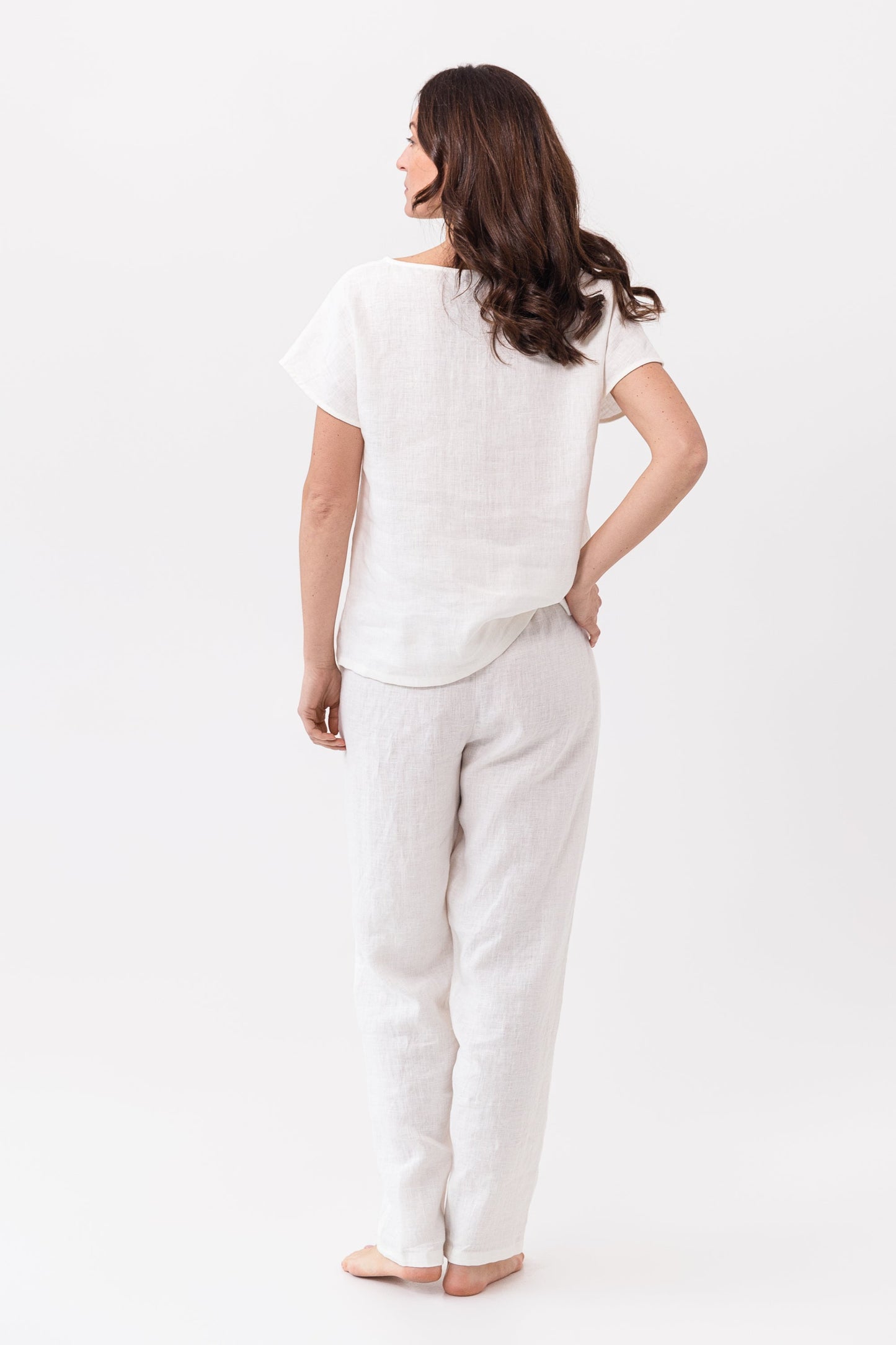 White Linen Loungewear